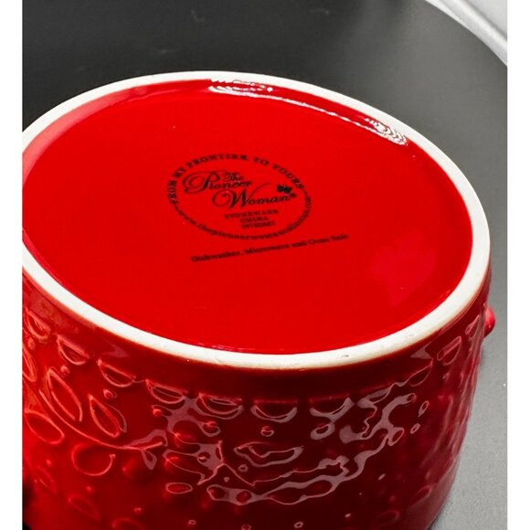 The Pioneer Woman 2.5 Qt Stoneware Casserole Dish w/ Lid Fiona Pattern Red - Picture 12 of 12